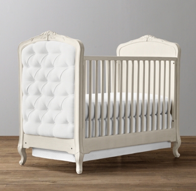 upholstered tufted crib