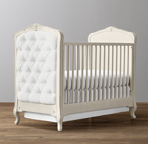 Colette Tufted Crib - Aged White