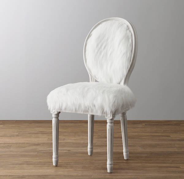 kids fur chair