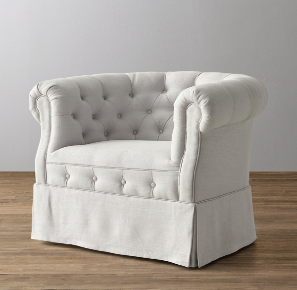 Tufted Tub Chair Swivel Glider