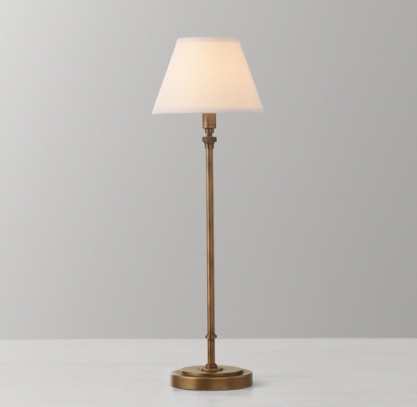 Ellis Table Lamp with Shade Antiqued Brass