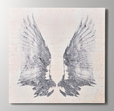 Reclaimed Wood Angel Wing Art