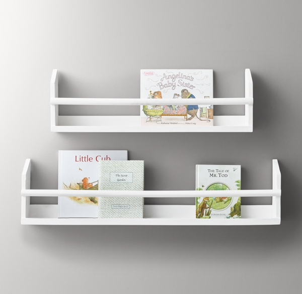 nursery wall shelves for books