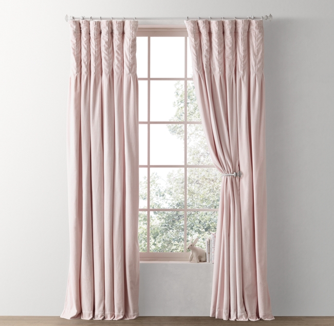 Box Tufted Velvet Drapery Panel