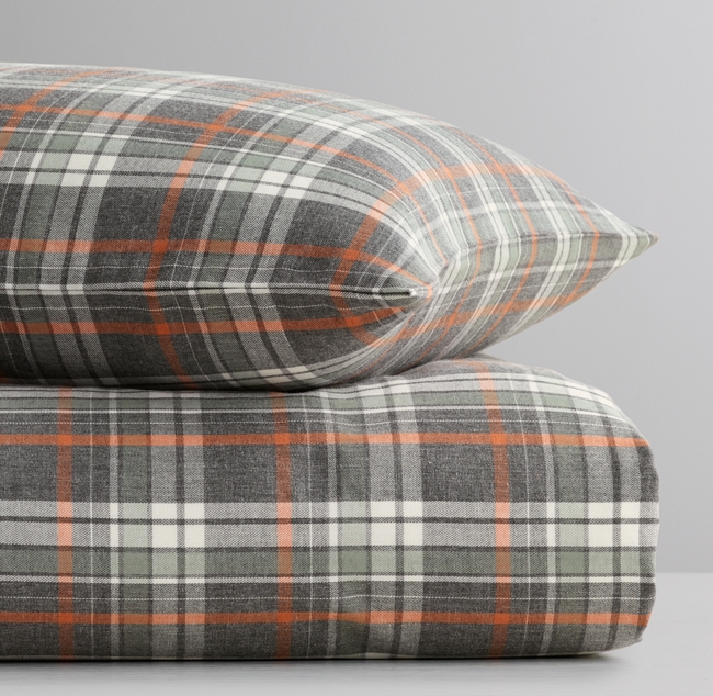 Heathered Camp Plaid Duvet Cover