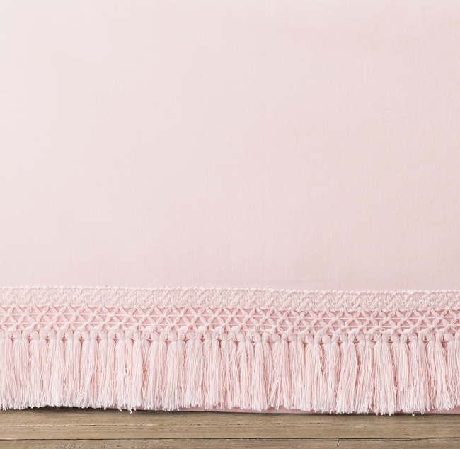 Macrame Fringe Crib Skirt