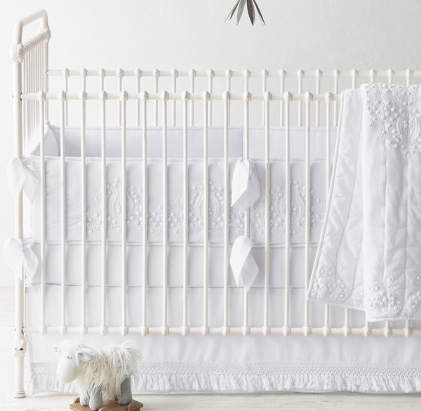 macrame crib skirt