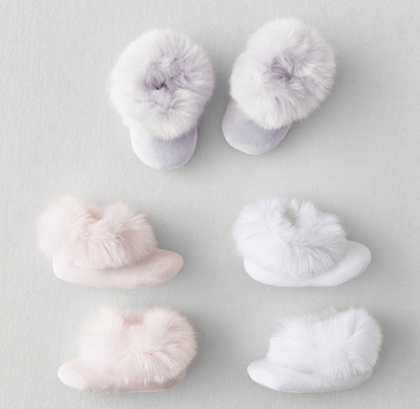 fur slippers for babies