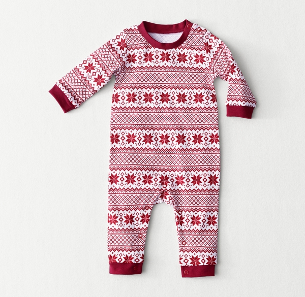 fair isle baby pajamas