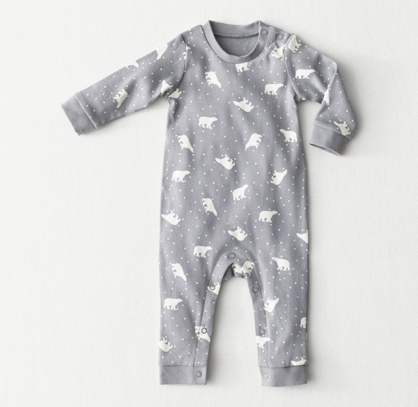 Winter Jersey One Piece Polar Bear Dot