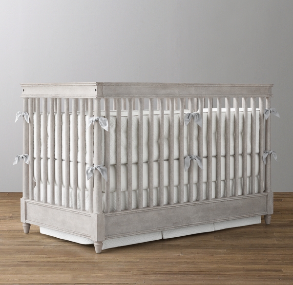 Airin LowProfile Spindle Crib Vintage Grey