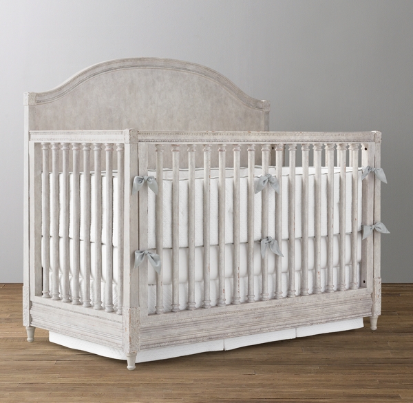 Bellina Low-Profile Arched Conversion Crib - Vintage Grey