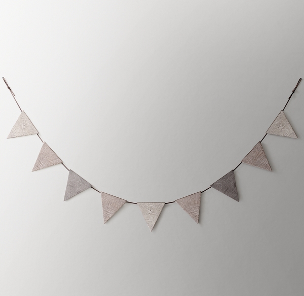 Wood Pennant Garland