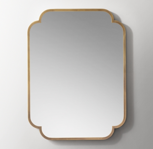 Quatrefoil Dresser Mirror Brass