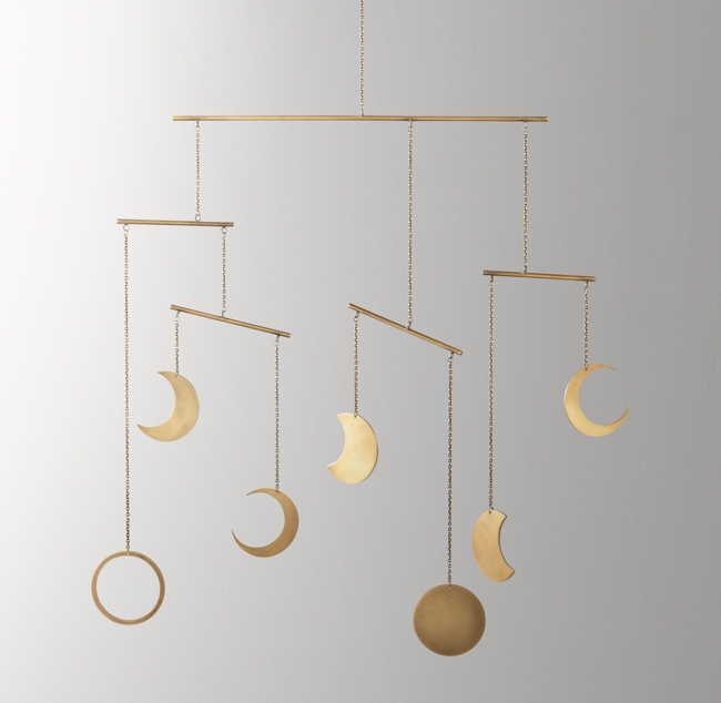 Moon Phase Mobile Brass Rh Baby Child