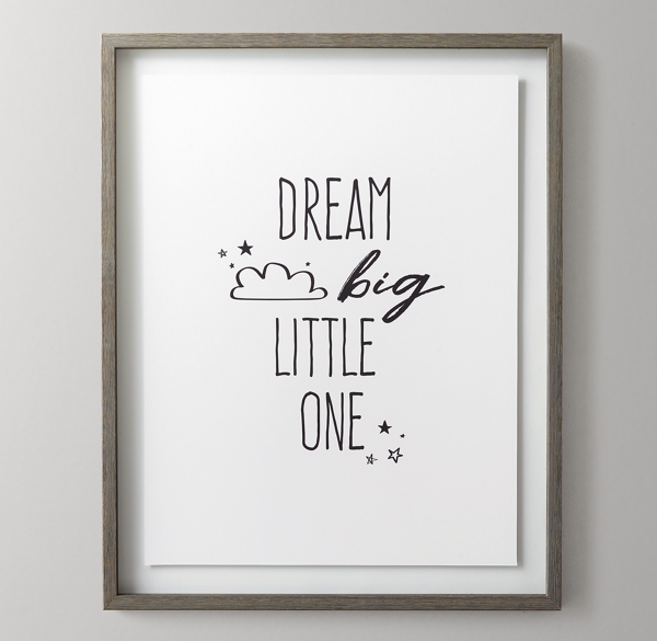 Black-and-White Illustrated Quote Art - Dream