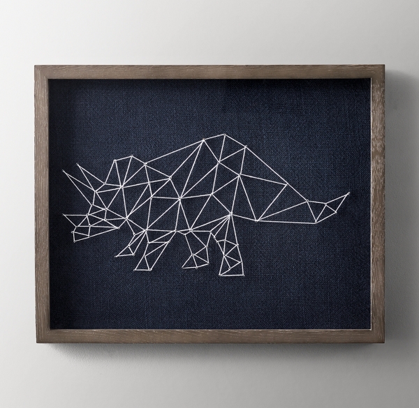 Dinosaur String Art Triceratops