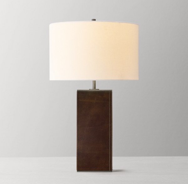 leather table lamp