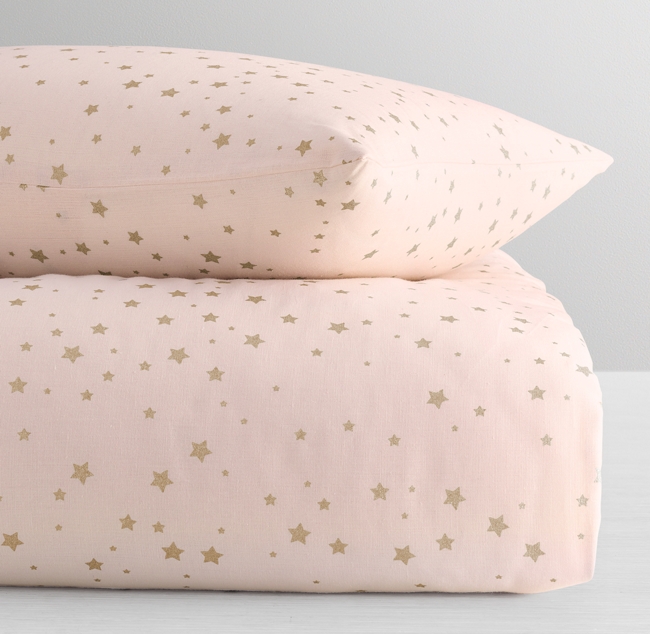 Metallic Star Print Duvet Cover