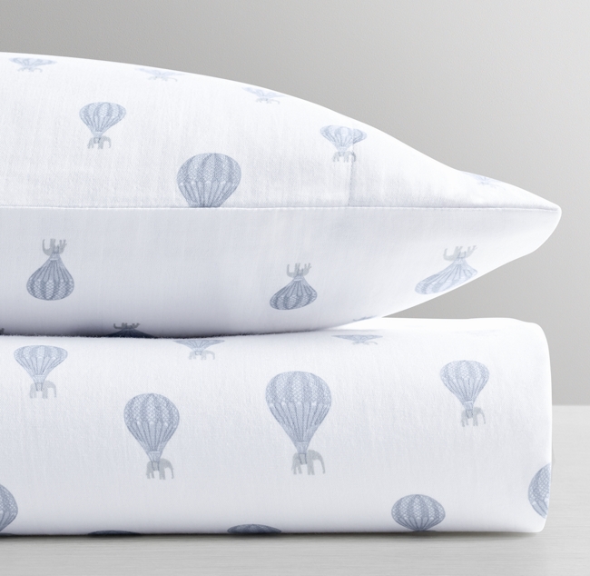 Floating Elephants Crib Fitted Sheet