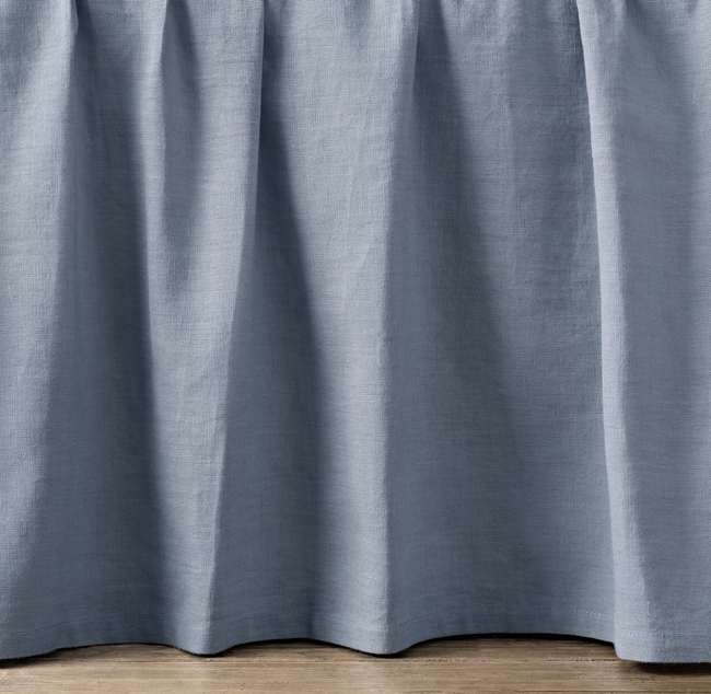 Washed Linen Cotton Crib Skirt