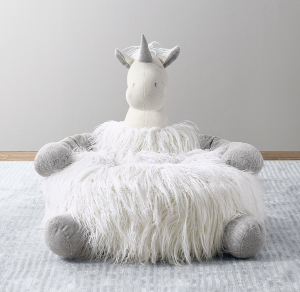 wooly plush animal rocker