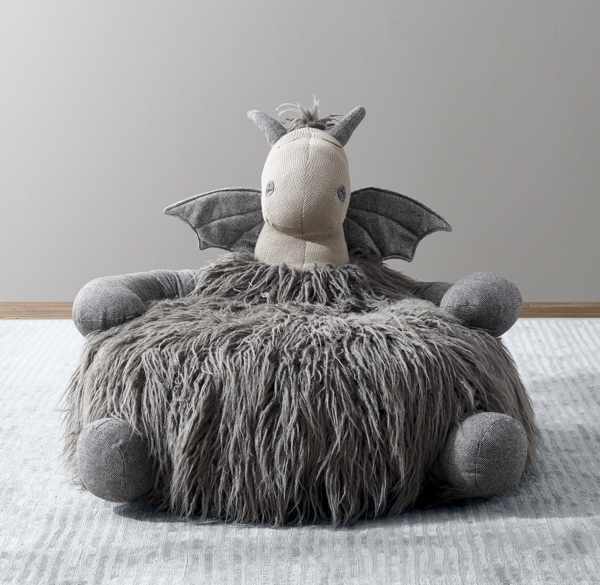 wooly plush animal rocker