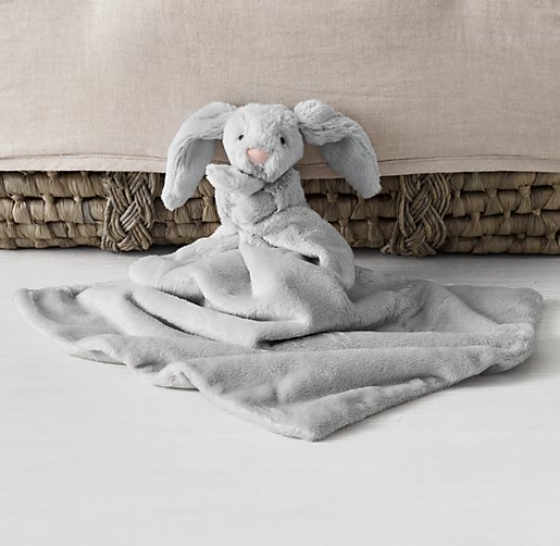 Jellycat® Plush Security Blanket - Grey Bashful Bunny