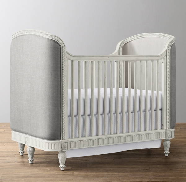 upholstered baby crib