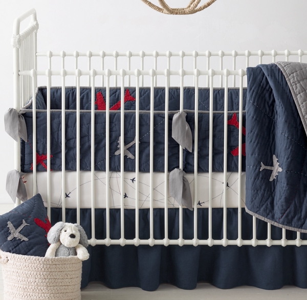 VintageWashed Airplanes & Airplane Route Nursery Bedding Collection
