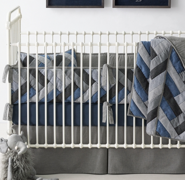 chambray crib sheet