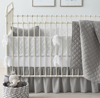 grey crib bedding