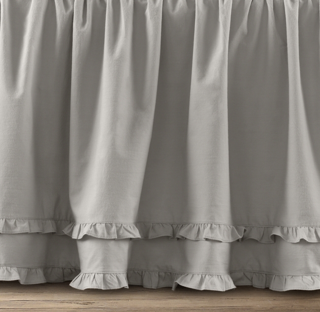 Vintage Washed Ruffle Crib Skirt