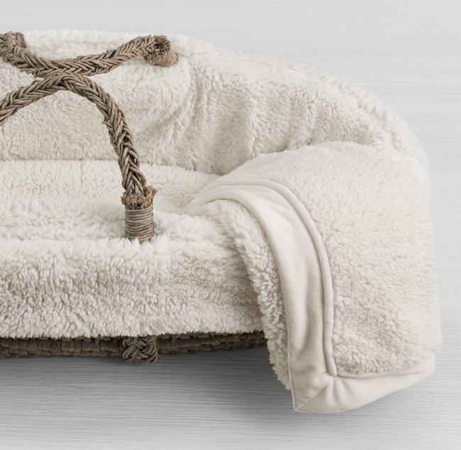 Luxe Sherpa Moses Basket Bedding