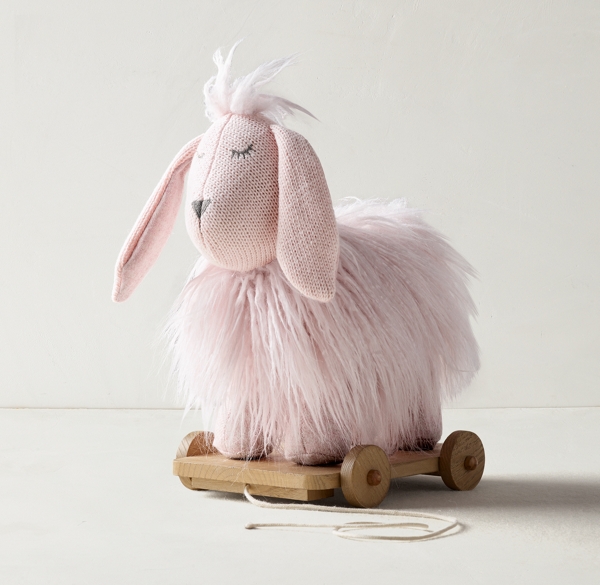 Wooly Plush Pull Toy Petal Bunny