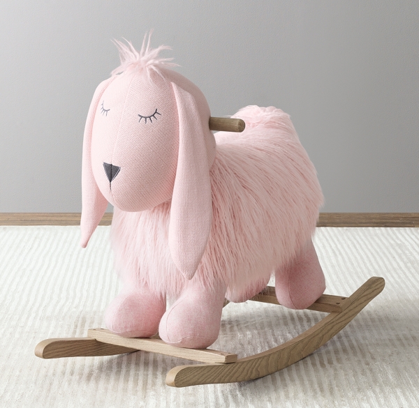 wooly plush animal rocker