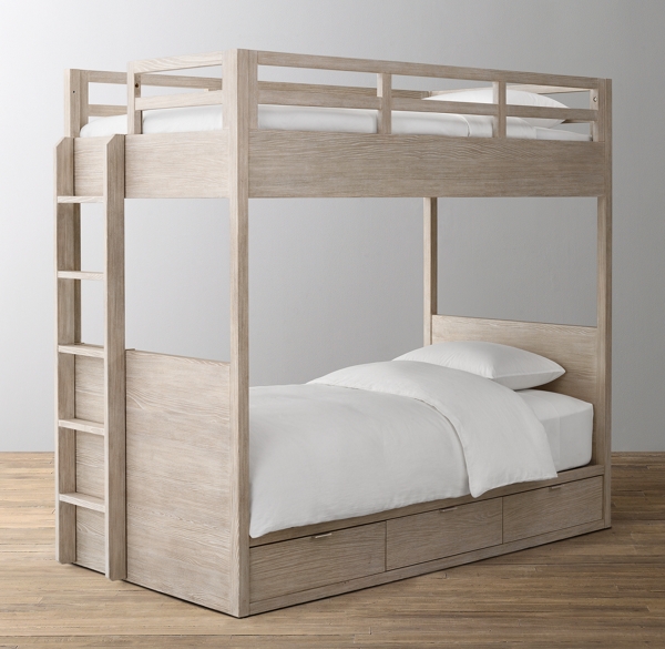 whitewashed bunk beds