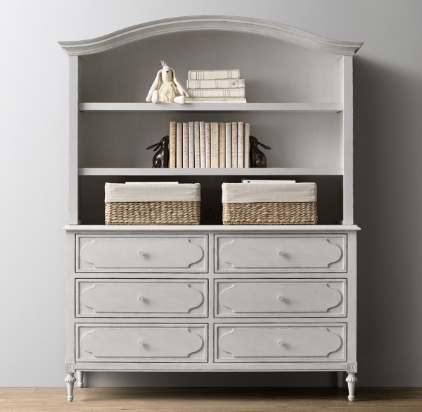 Bellina Wide Dresser & Bookcase Hutch Set