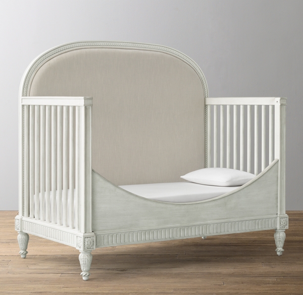 belle upholstered crib