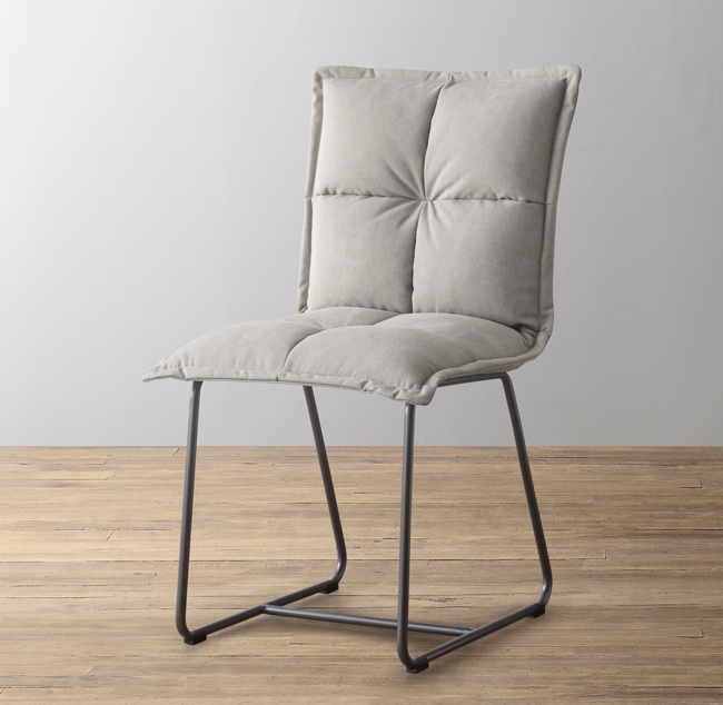 Riggs Upholstered Desk Chair Slate Grey