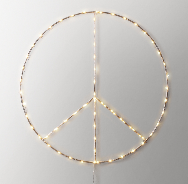 Starry Light Wall Decor Peace Sign