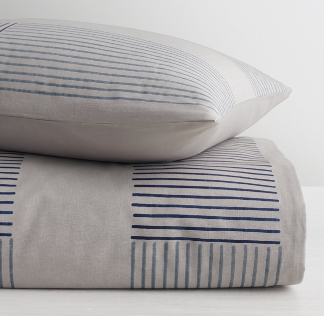 Sketched Stripe Duvet Cover