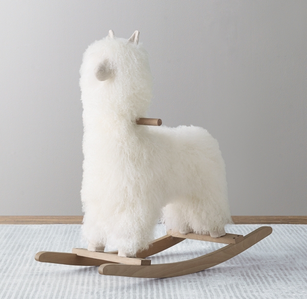 llama rocking horse