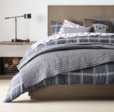 windowpane bedding