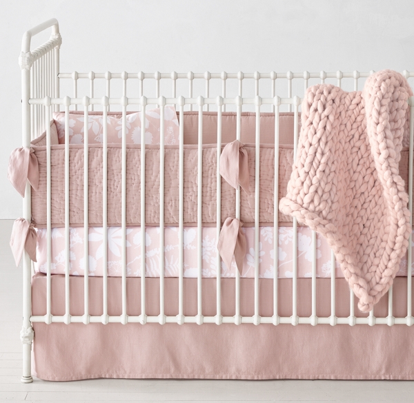 mauve crib bedding