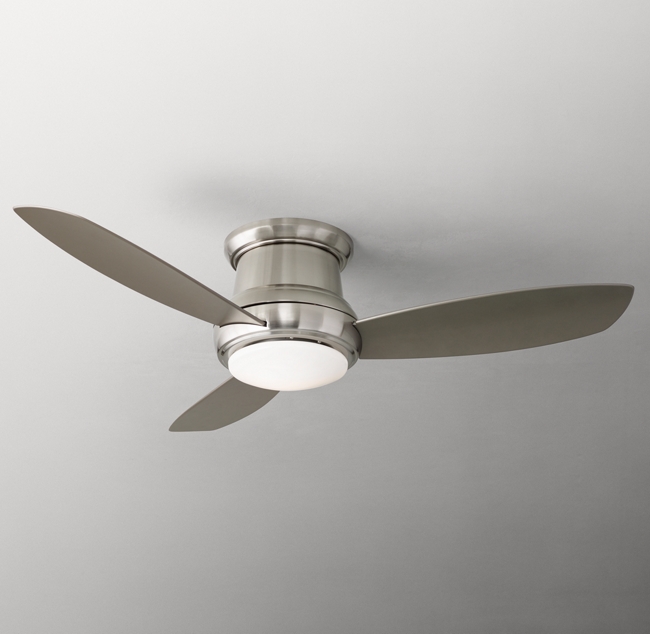 Concept Flushmount Led Ceiling Fan Brushed Nickel