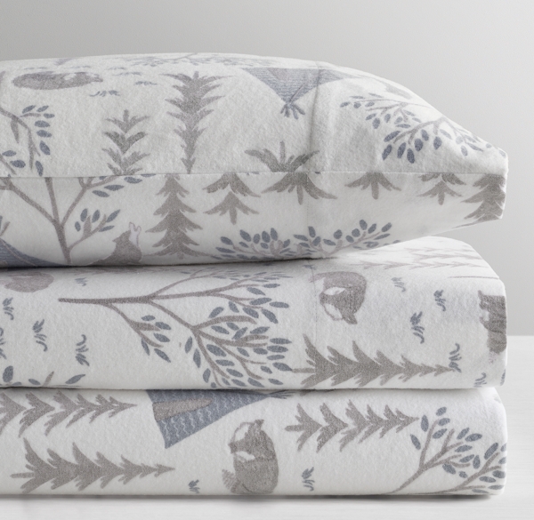 flannelette cot sheet set