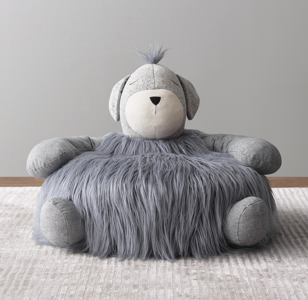 first impressions plush dog chair