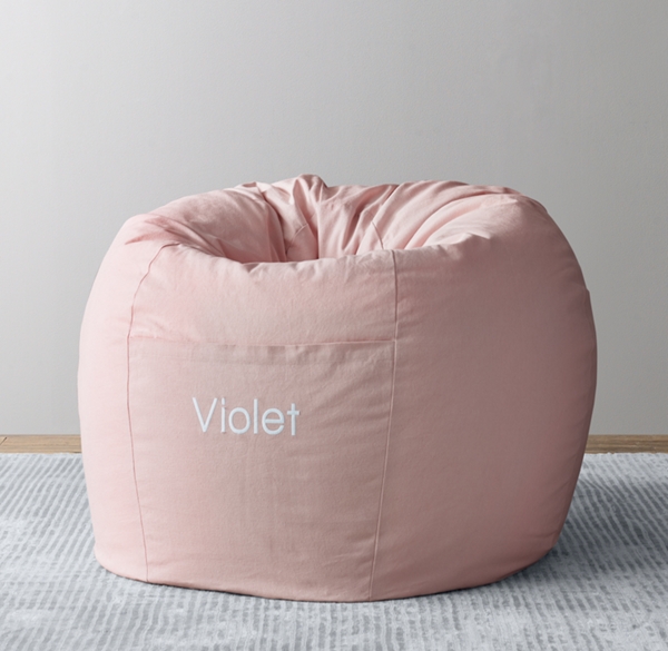 baby pink bean bag