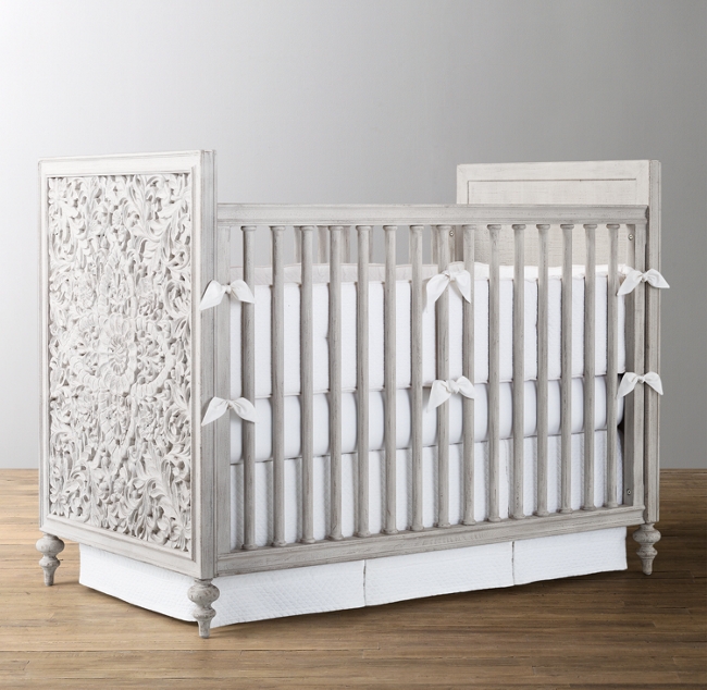 Zoe Carved Wood Panel Crib